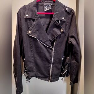 Killstar bat buckle zipper goth jacket